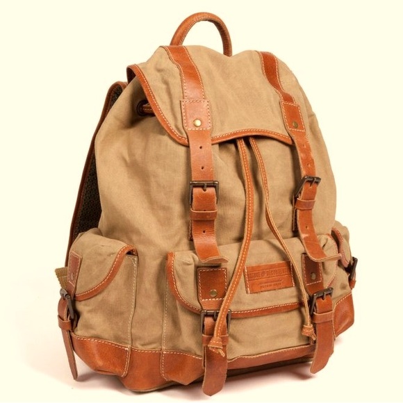 SẮC A DOS Brand 4 Gallon Canvas Leather Backpack Spirit of Adventure FRANCE - Picture 1 of 6